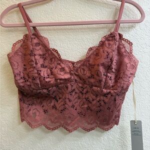 Iris Lace Bralette Cami with Adjustable Straps